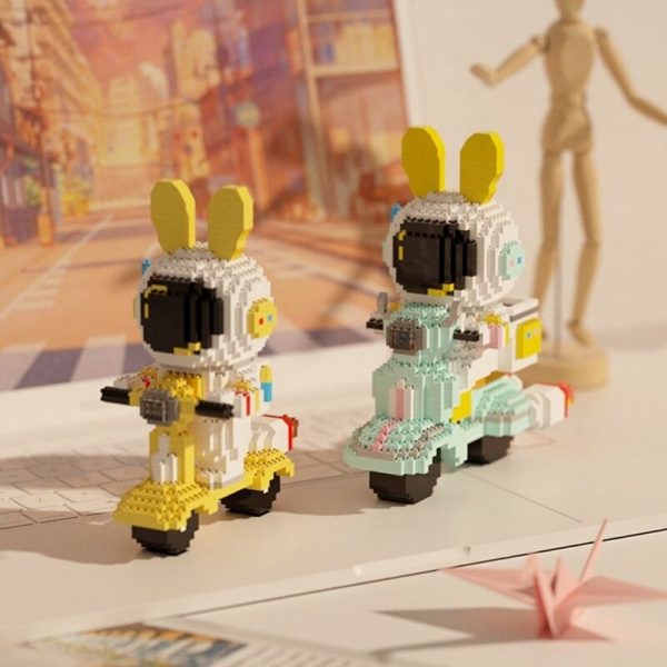 Space Rabbit Astronaut Race Swing Car Motocycle Bike Karting 5PCS 3D Mini Diamond Blocks Bricks Building 1 - LOZ™ MINI BLOCKS