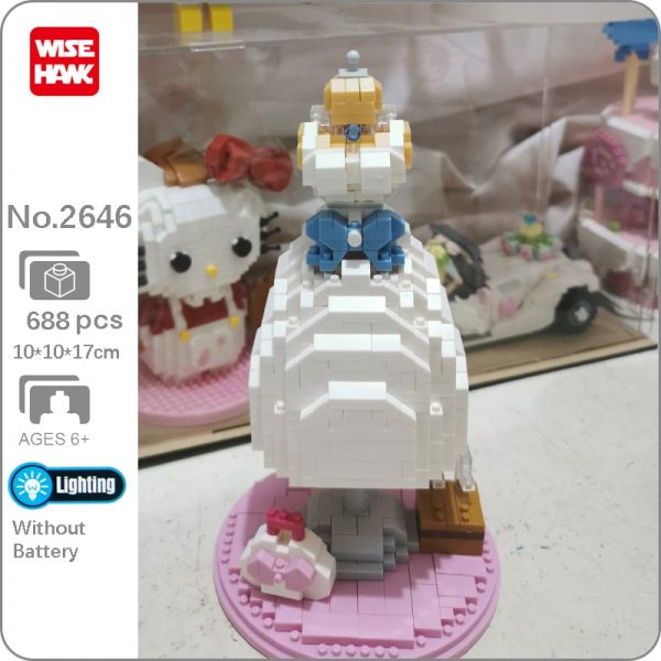 WS 2646 Princess Bride White Wedding Dress Handbag 3D Model DIY Mini Diamond Blocks Bricks Building - LOZ™ MINI BLOCKS