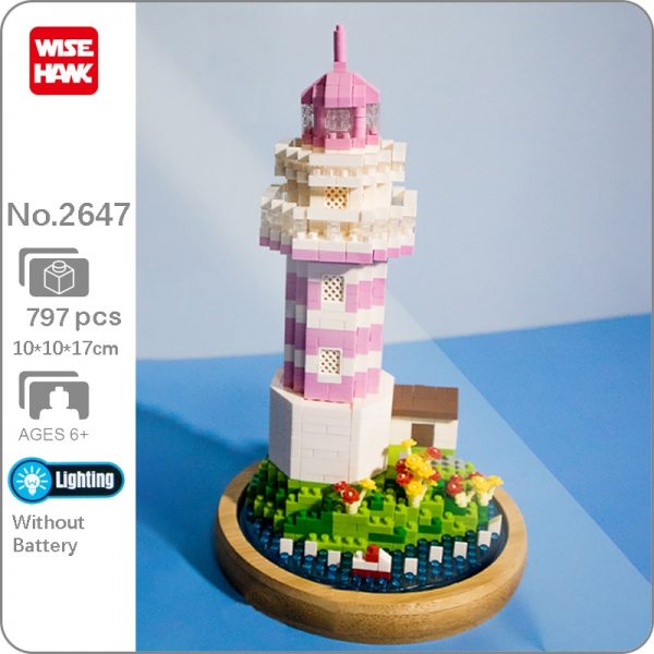 WS 2647 Coast Lighthouse Tower Ship Flower Sea Island 3D Model DIY Mini Diamond Blocks Bricks - LOZ™ MINI BLOCKS