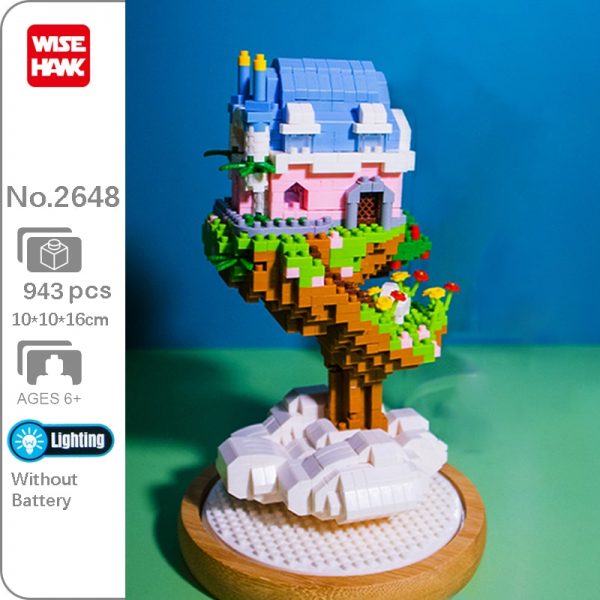 WS 2648 Cloud Tree House Flower Grass Dream Castle 3D Model DIY Mini Diamond Blocks Bricks - LOZ™ MINI BLOCKS