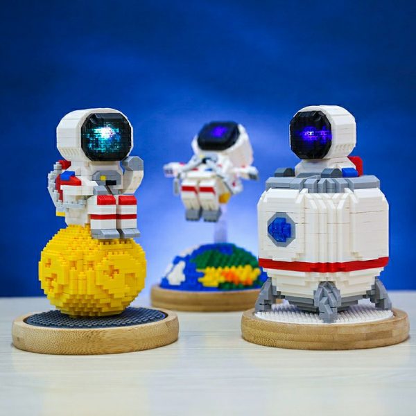 WS Space Astronaut Fly Spaceman Earth Moon Rocket Thinker 3D Model Mini Diamond Blocks Bricks Building 1 - LOZ™ MINI BLOCKS
