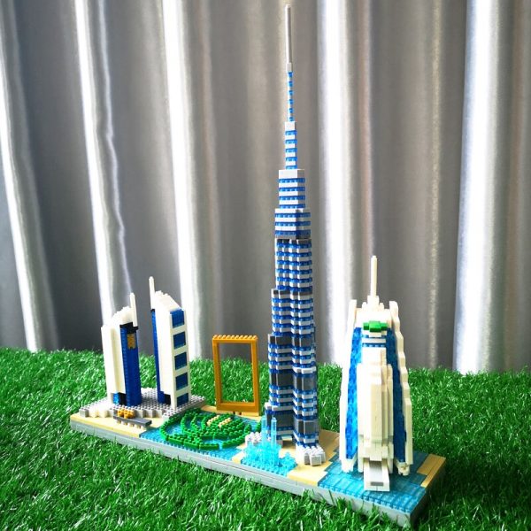 World Architecture City Dubai Frame Burj Al Arab Khalifa Tower DIY Mini Diamond Blocks Bricks Building 1 - LOZ™ MINI BLOCKS