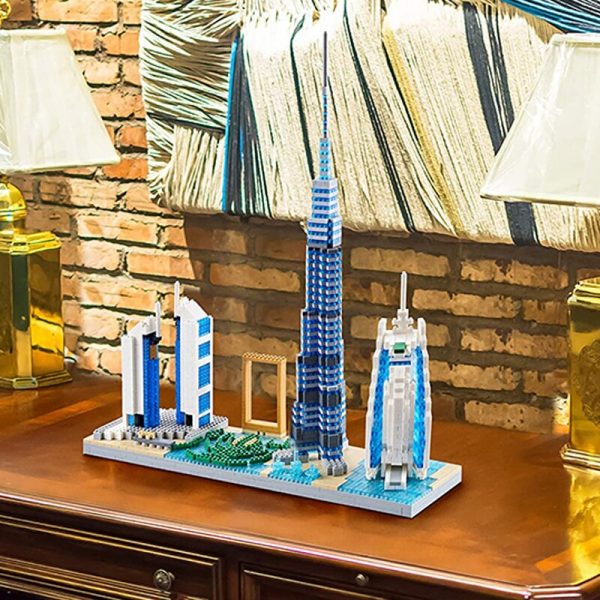 World Architecture City Dubai Frame Burj Al Arab Khalifa Tower DIY Mini Diamond Blocks Bricks Building 3 - LOZ™ MINI BLOCKS