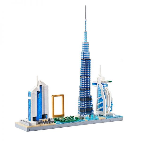 World Architecture City Dubai Frame Burj Al Arab Khalifa Tower DIY Mini Diamond Blocks Bricks Building 5 - LOZ™ MINI BLOCKS