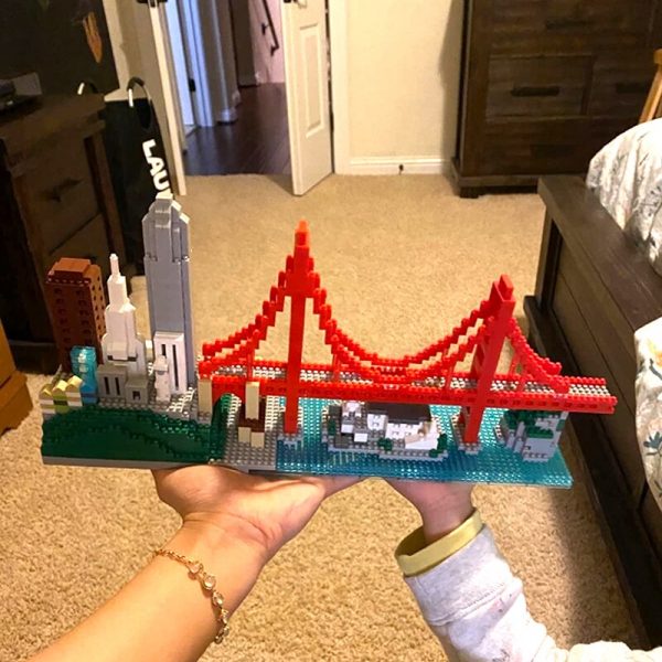 World Architecture City San Francisco Golden Gate Bridge Island DIY Mini Diamond Blocks Bricks Building Toy 5 - LOZ™ MINI BLOCKS