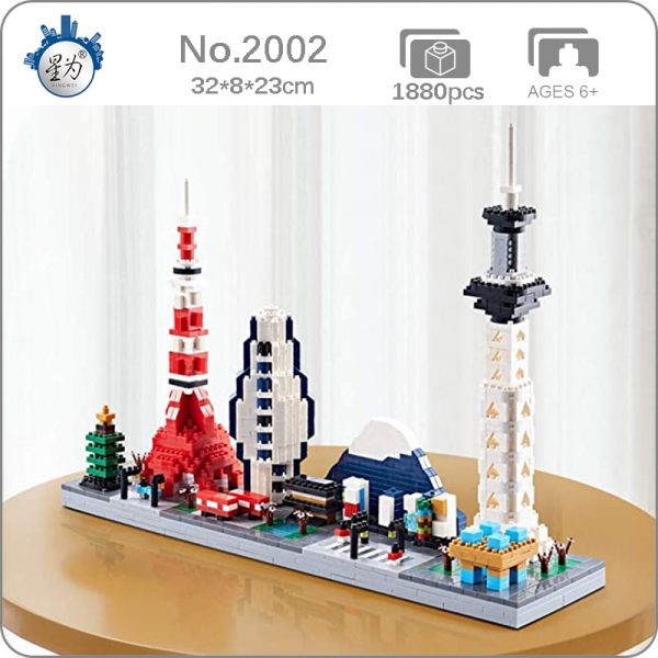 World Architecture City Tokyo Tower Sensoji Temple Mount Fuji 3D DIY Mini Diamond Blocks Bricks Building - LOZ™ MINI BLOCKS