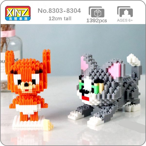 Xizai Cartoon Cute Cat Kitten Mouse Animal Cheese Food 3D Model DIY Mini Magic Blocks Bricks - LOZ™ MINI BLOCKS