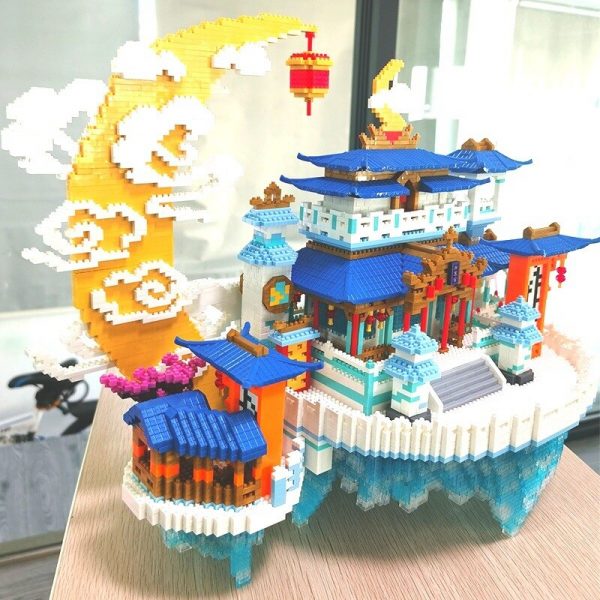 YZ 080 Architecture China Ancient Beauty Moon Palace Cloud Model DIY Mini Diamond Blocks Bricks Building 2 - LOZ™ MINI BLOCKS