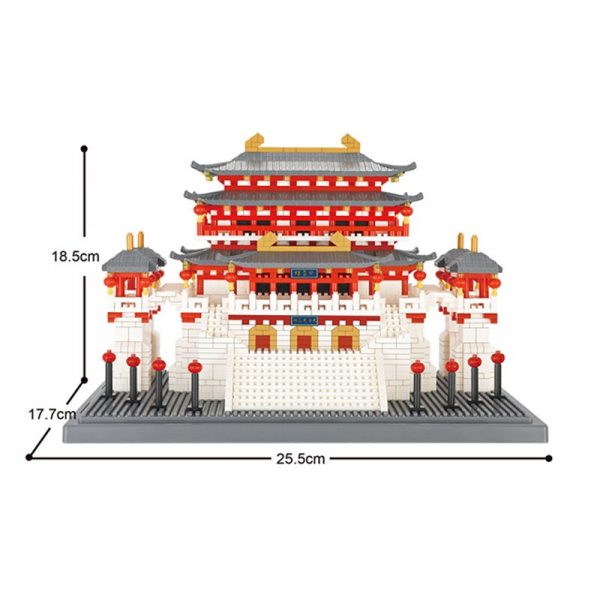 YZ 087 World Architecture China Ancient Lotus Pavilion Palace Model Mini Diamond Blocks Bricks Building Toy 3 - LOZ™ MINI BLOCKS