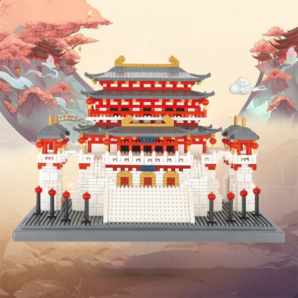YZ 087 World Architecture China Ancient Lotus Pavilion Palace Model Mini Diamond Blocks Bricks Building Toy 4 - LOZ™ MINI BLOCKS