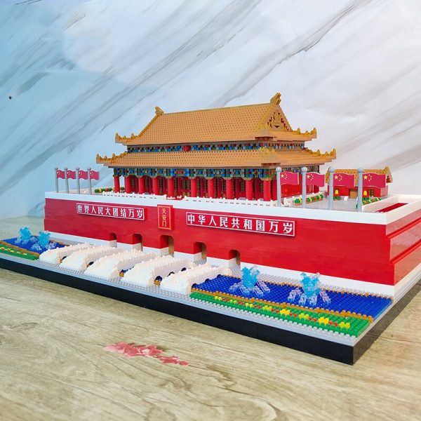 YZ 100 World Architecture Tiananmen Square Flag River Bridge Model Mini Diamond Blocks Bricks Building Toy 1 - LOZ™ MINI BLOCKS