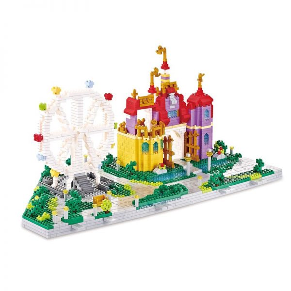 YZ Architecture Amusement Park Castle Ferris Wheel Merry go round 3D Mini Diamond Blocks Bricks Building 5 - LOZ™ MINI BLOCKS