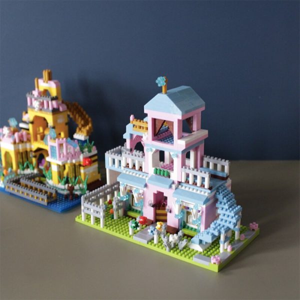 YZ Architecture Princess Dream Castle Palace Park in Sea Scenery DIY Mini Diamond Blocks Bricks Building 1 - LOZ™ MINI BLOCKS