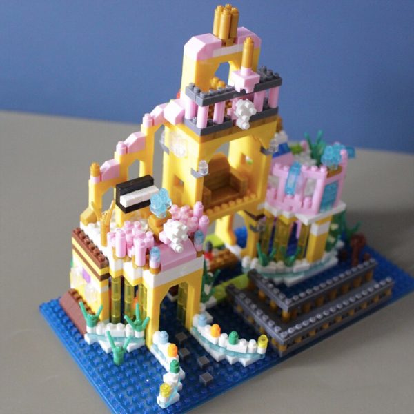 YZ Architecture Princess Dream Castle Palace Park in Sea Scenery DIY Mini Diamond Blocks Bricks Building 5 - LOZ™ MINI BLOCKS