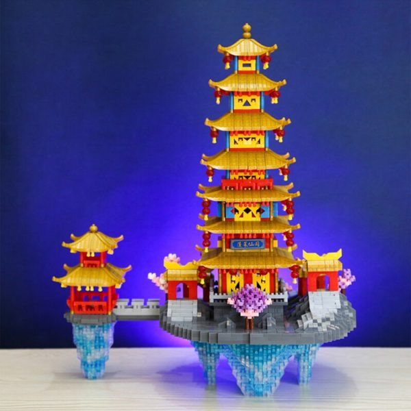 YZ World Architecture Ancient Penglai Pavilion Tower Palace Cloud 3D Mini Diamond Blocks Bricks Building Toy 2 - LOZ™ MINI BLOCKS
