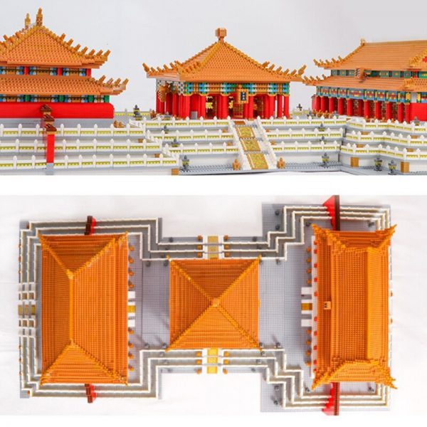 YZ World Architecture Imperial Palace Hall of Supreme Central Preserving Harmony Mini Diamond Blocks Bricks Building 4 - LOZ™ MINI BLOCKS