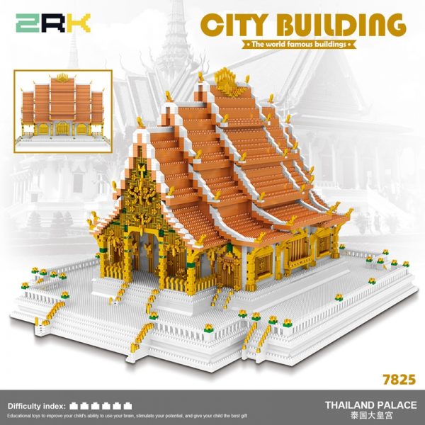 ZRK 7825 World Architecture Thailand Bangkok Grand Palace Model DIY Mini Diamond Blocks Bricks Building Toy 2 - LOZ™ MINI BLOCKS