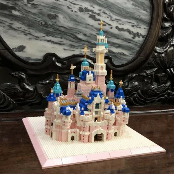 ZRK 7830 World Architecture Dream Amusement Park Pink Castle Model Mini Diamond Blocks Bricks Building Toy 5 - LOZ™ MINI BLOCKS
