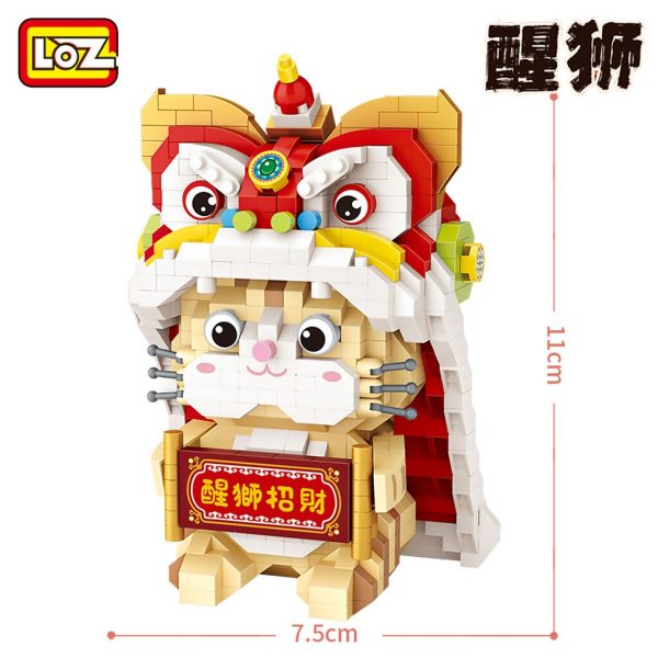 loz small particle building blocks assembling toy puzzle lion dance and lucky cat micro diamond inserting 1 - LOZ™ MINI BLOCKS