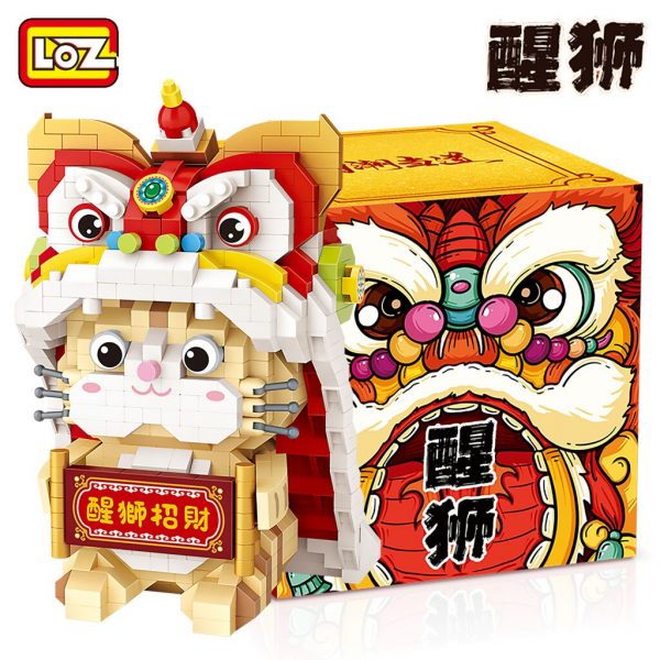 loz small particle building blocks assembling toy puzzle lion dance and lucky cat micro diamond inserting 3 - LOZ™ MINI BLOCKS