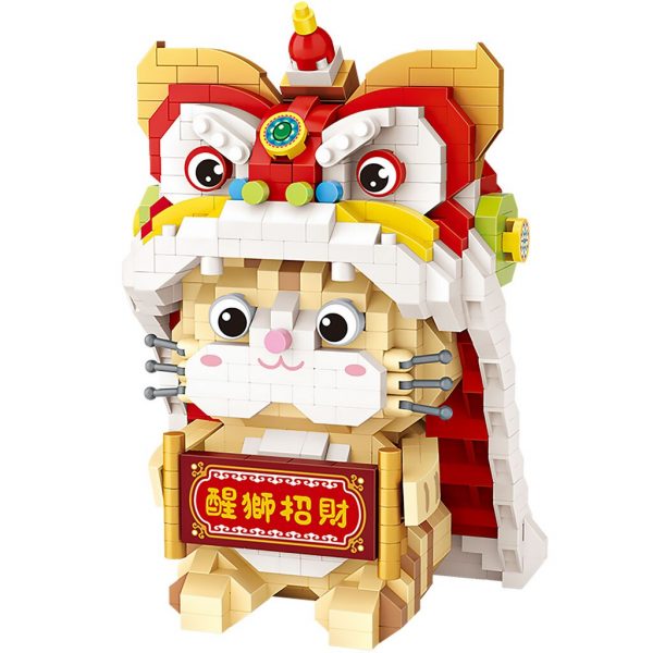 loz small particle building blocks assembling toy puzzle lion dance and lucky cat micro diamond inserting 4 - LOZ™ MINI BLOCKS