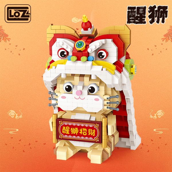 loz small particle building blocks assembling toy puzzle lion dance and lucky cat micro diamond inserting - LOZ™ MINI BLOCKS